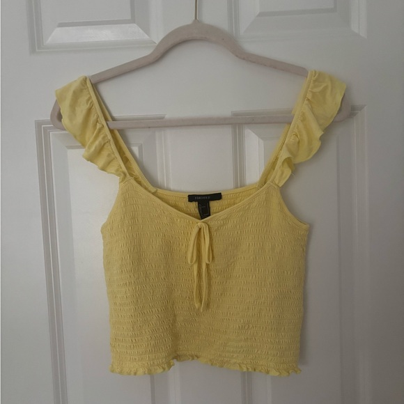 Yellow Ruffled Women's Top - Picture 1 of 2